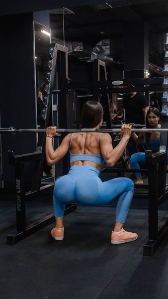Лосини жіночі Блакитні з Подвійним ефектом Push-up (S) 1004156 фото