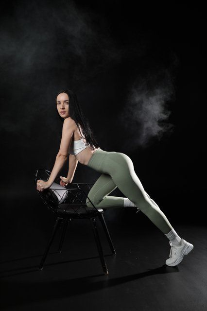 Лосини жіночі Хакі (V) з ефектом Push-up (S) 1004230 фото
